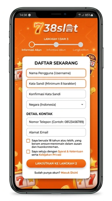 Registrasi Akun Baru 738slot dengan Mudah