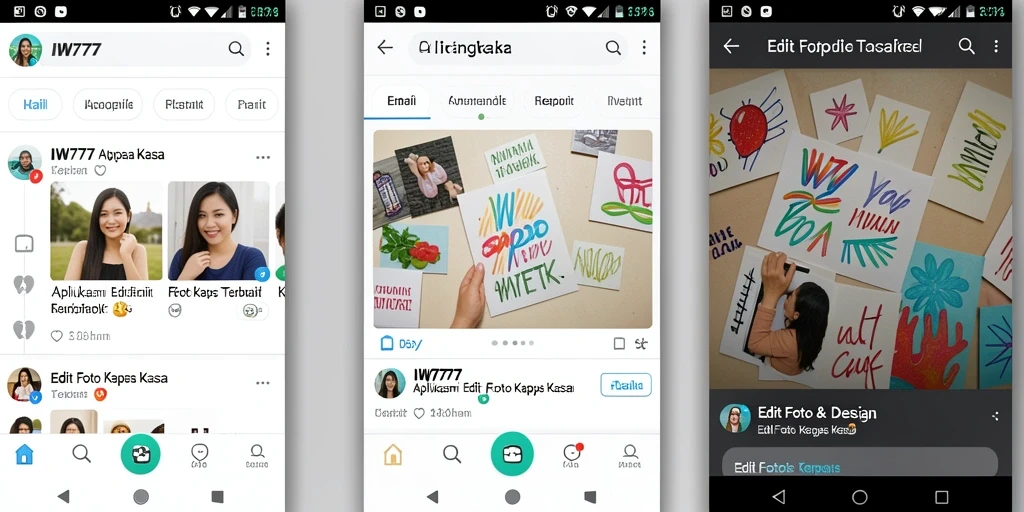 Antarmuka IW777 dengan efek kaca yang kreatif dan stylish.