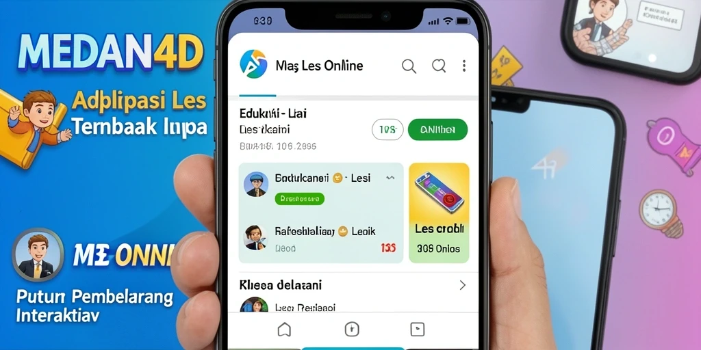 Antarmuka aplikasi Les Online yang interaktif dan mudah digunakan.