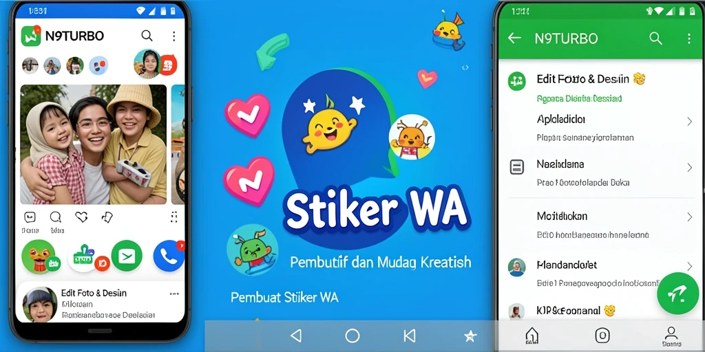 Pengguna sedang mendesain stiker unik di antarmuka N9TURBO.