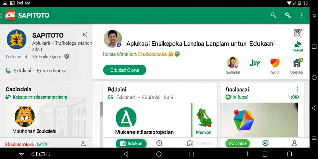 Tampilan antarmuka SAPITOTO dengan berbagai informasi menarik