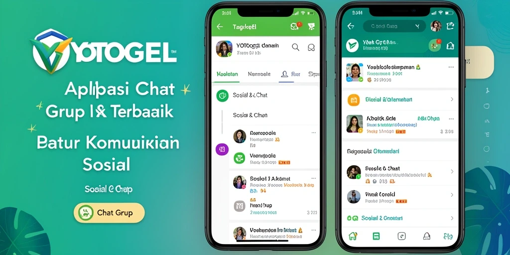 Antarmuka YOTOGEL yang menarik dengan fitur Chat Grup yang responsif.